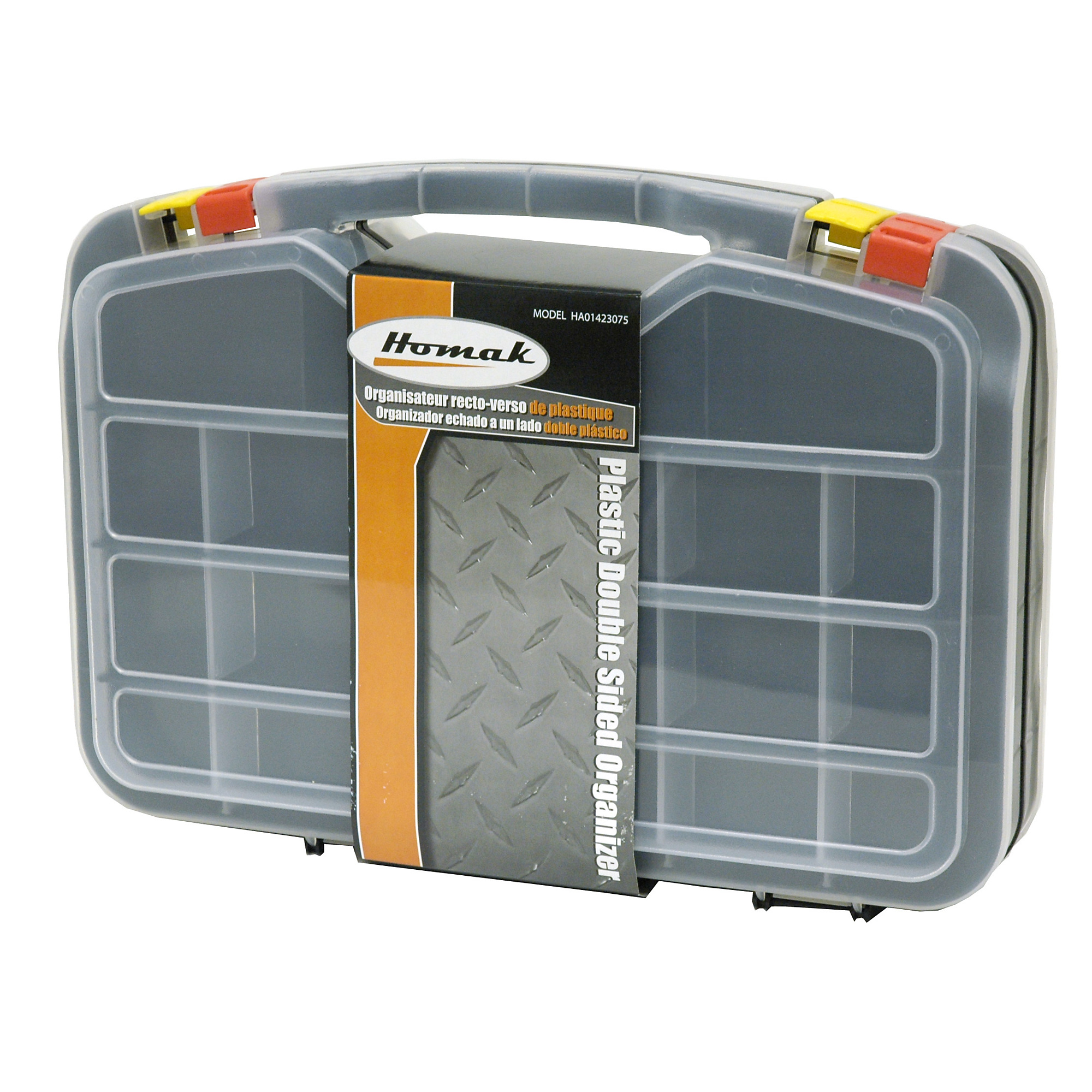 Homak, PLASTIC DOUBLE SIDED ORGANIZER